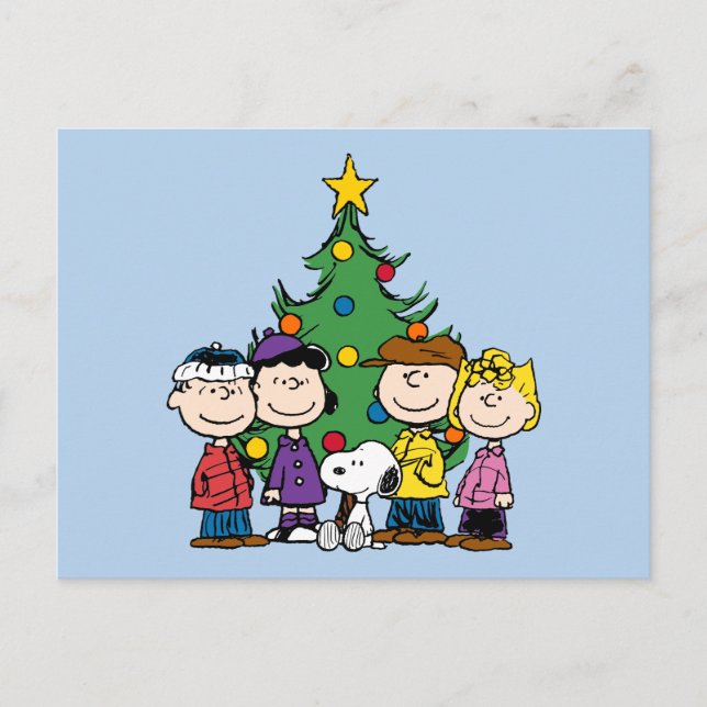 Cartão Postal Charlie Brown e Amigos Personalizados (Frente)
