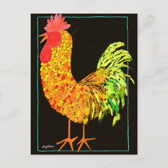 Cartão Postal Charlie Cheery Rooster #1 (Frente)