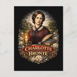 Cartão Postal Charlotte Brontë