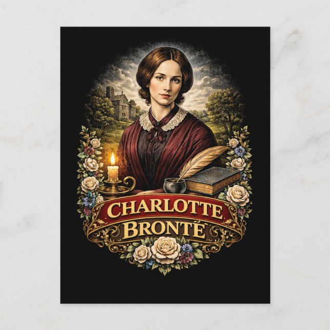 Cartão Postal Charlotte Brontë (Frente)