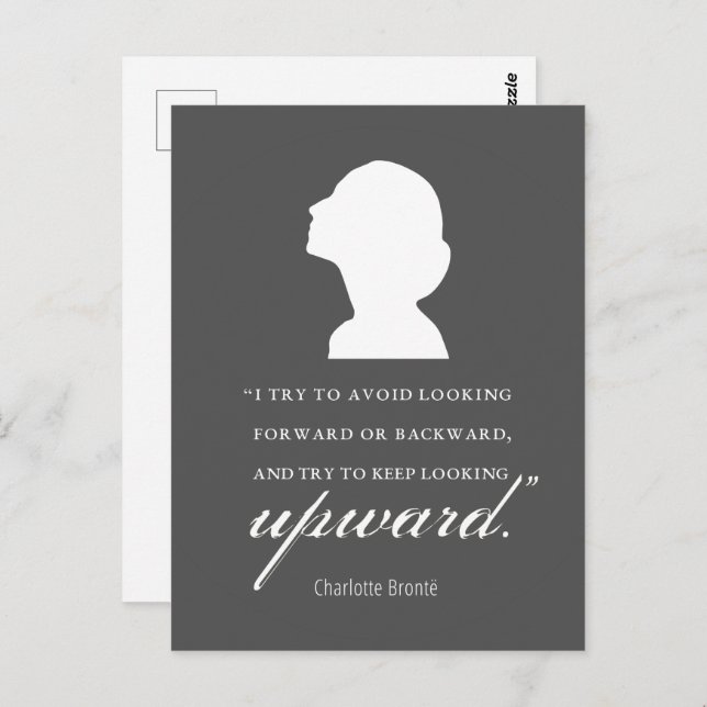 Cartão Postal Charlotte Bronte - Continue Olhando para Cima - Pr (Frente/Verso)