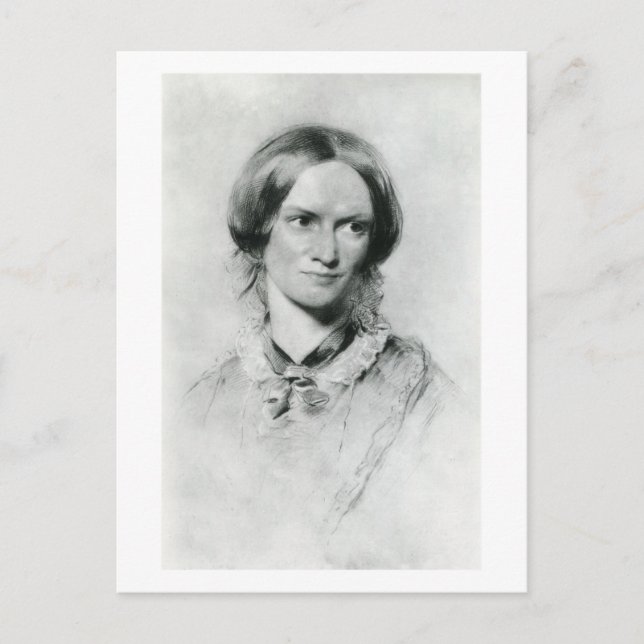 Cartão Postal Charlotte Brontë - Retrato de George Richmond (Frente)