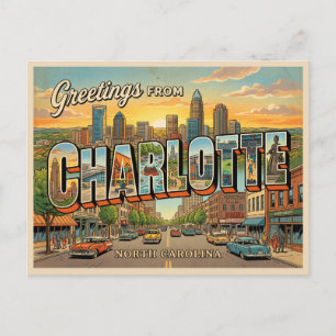 Cartão Postal Charlotte Carolina do Norte