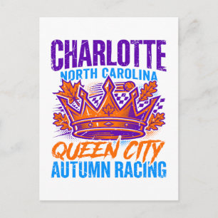 Cartão Postal Charlotte Carolina do Norte Rainha Cidade Outono