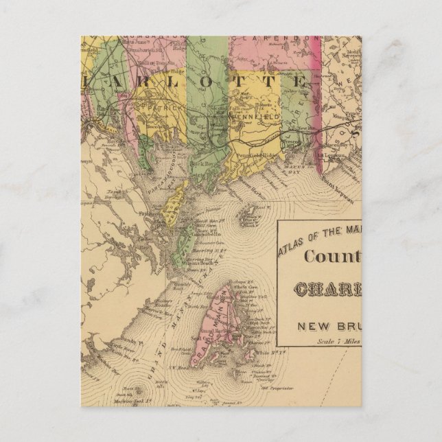 Cartão Postal Charlotte Co, NB (Frente)