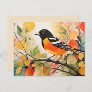 Cartão Postal Charm Bird Baltimore Oriole, da Springtime Nature