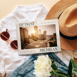 Cartão Postal Charme da Paisagem Urbana: Impressões de Detroit