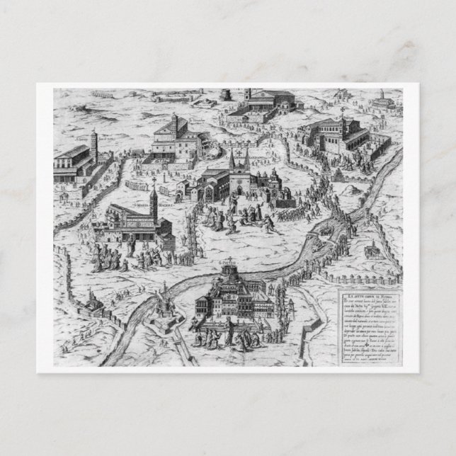 Cartão Postal Charta Postalis Indulgentiae 7 Ecclesiarum Urbis (Frente)