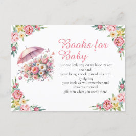 Cartão Postal Chás de abril trazem livros de flores para o bebê