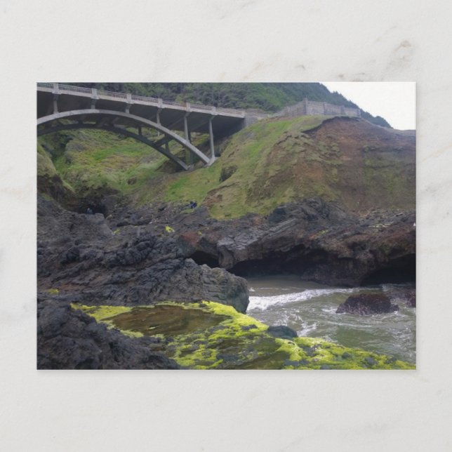 Cartão Postal Chasm de Cook, Cabo Perpétua, Oregon (Frente)