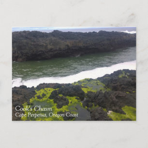 Cartão Postal Chasm de Cook, Cabo Perpétua, Oregon
