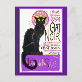 Cartão Postal Chat Noir, Steinlen, Bela Arte, Cartão-Postal