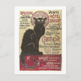 Cartão Postal Chat Noir Vente Hôtel Drouot Steinlen Fine Art