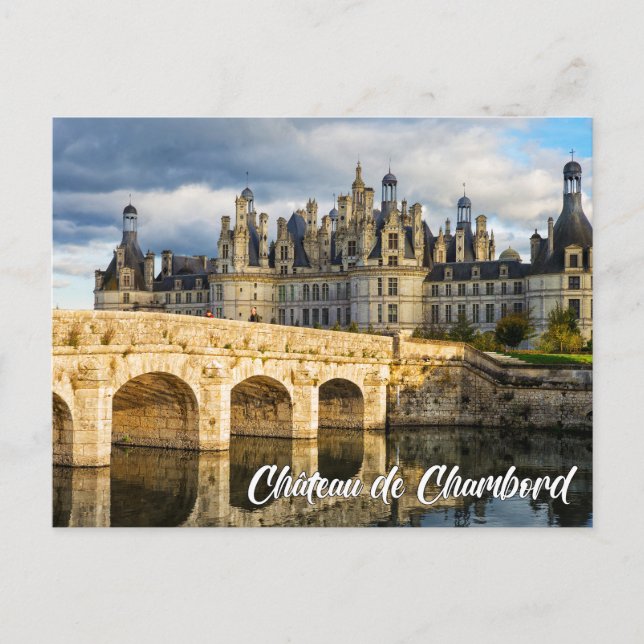 Cartão Postal Chateau de Chambord, Chambord, França (Frente)