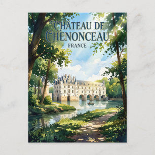 Cartão Postal Château de Chenonceau França