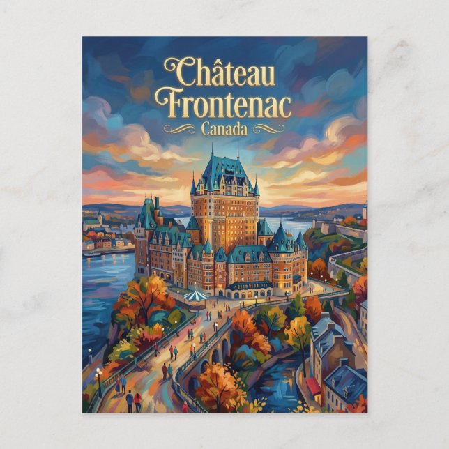 Cartão Postal Château Frontenac Canadá (Frente)