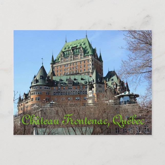 Cartão Postal Château Frontenac, Québec, Canadá (Frente)