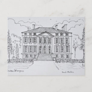 Cartão Postal Chateau Margaux Bordéus, França