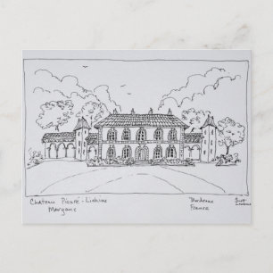 Cartão Postal Chateau Prieure-Lichine, Margaux, Bordéus