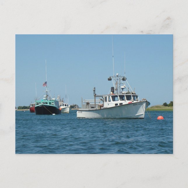 Cartão Postal Chatham Harbor Boats (Frente)