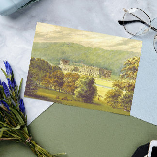 Cartão Postal Chatsworth Derbyshire Jane Austen Darcy Pembarly
