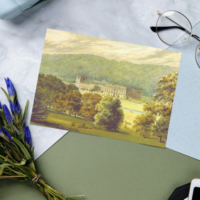 Cartão Postal Chatsworth Derbyshire Jane Austen Darcy Pembarly (Criador carregado)