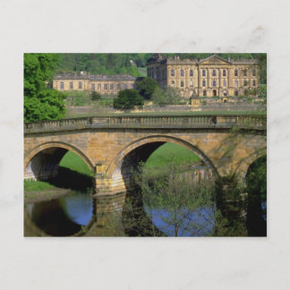 Cartão Postal Chatsworth House, Derbyshire, Reino Unido.