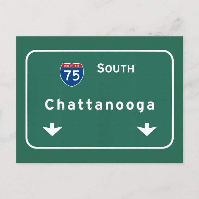 Cartão Postal Chattanooga Tennessee Interstate Highway Freeway: (Frente)