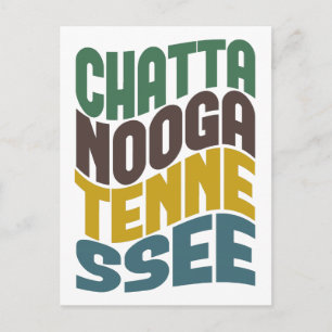 Cartão Postal Chattanooga Tennessee Retro Wave