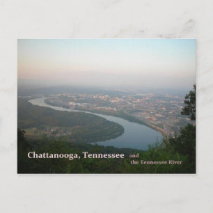 Cartão postal - Chattanooga TN e o rio Tennessee