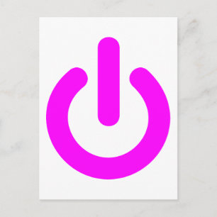 Cartão Postal Chave liga/desliga rosa