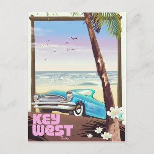 Cartão Postal chave oeste da florida viagens vintage