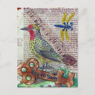 Cartão Postal Chave para Música