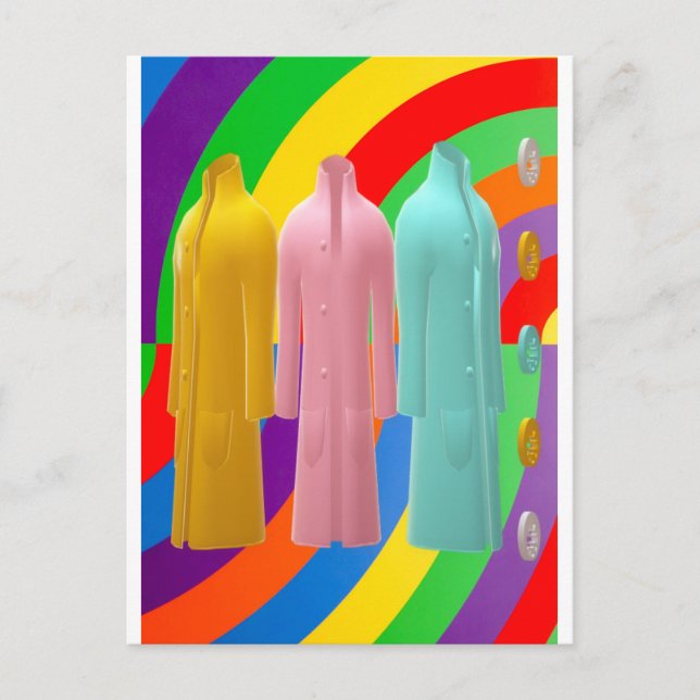 CARTÃO POSTAL CHAVES DE CORREIO E CASACO (Frente)