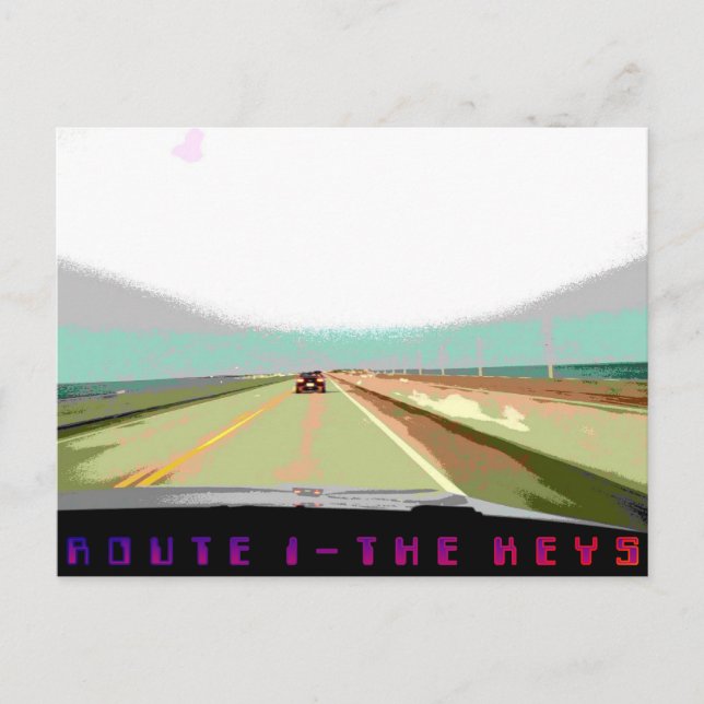 Cartão Postal Chaves Estrada 1 Rodovia, Flórida (Frente)