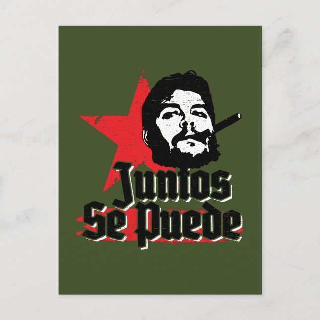 Cartão Postal Che Guevara Citação Revolucionária Juntos Se Puede (Frente)