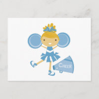 Cheerleader em azul