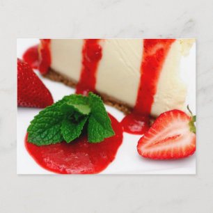 Cartão Postal Cheesecake E Morangos