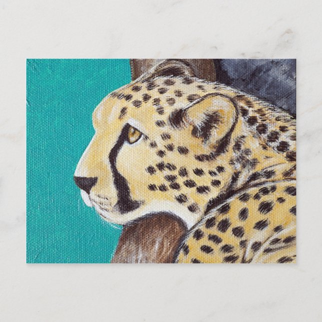 Cartão Postal Cheetah Painting (Frente)