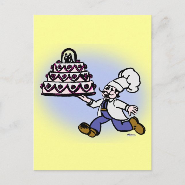 Cartão Postal Chef de Bolo (Frente)