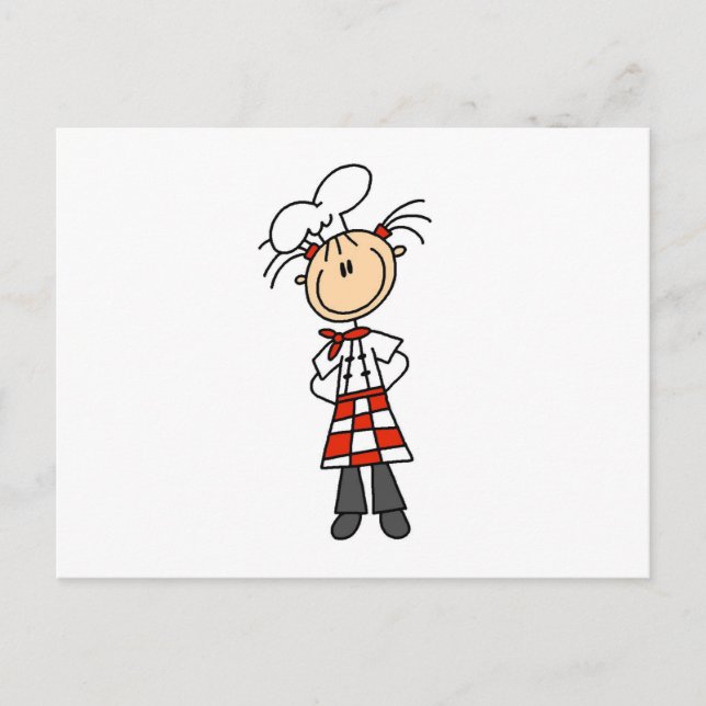 Cartão Postal Chef Feminino (Frente)