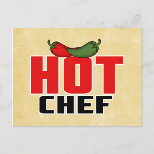 Cartão Postal Chef Quente (Pimentões Vermelhos e Verdes)