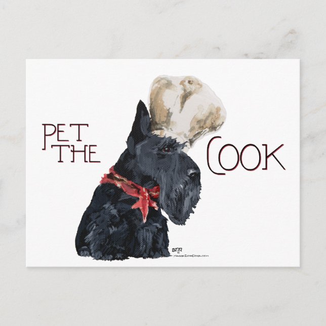 Cartão Postal Chef Terrier Escocês (Frente)