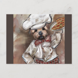 Cartão Postal Chef Yorkie