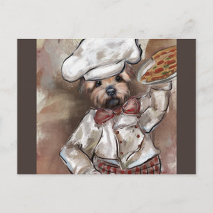 Cartão Postal Chef Yorkie
