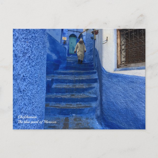 Cartão Postal Chefchaouen - a cidade azul de Marrocos (Frente)