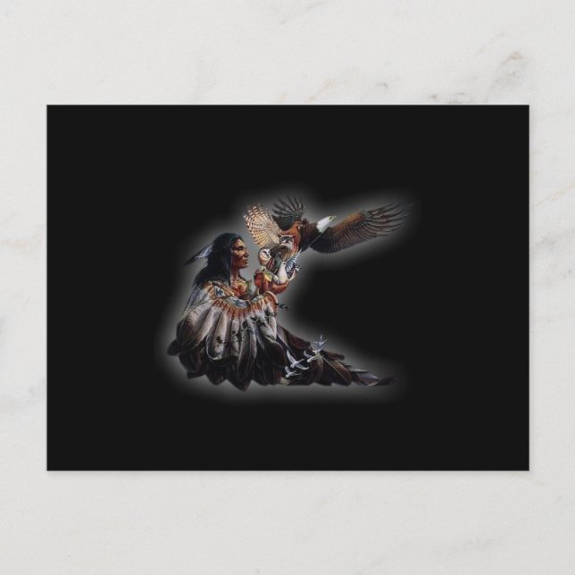 Cartão Postal Chefe Americano Nativo (Frente)