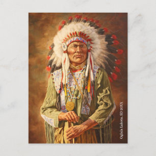 Cartão Postal Chefe Americano Nativo Lakota