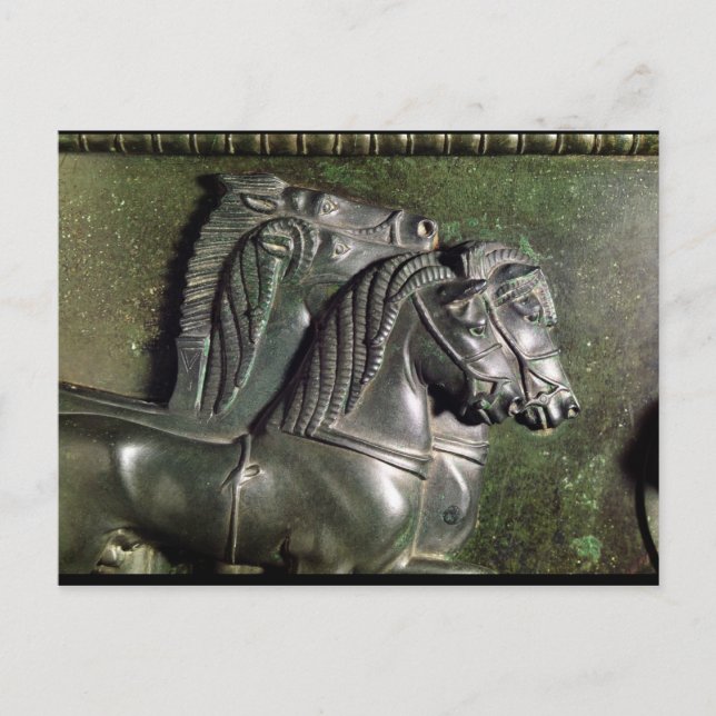 Cartão Postal Chefe de cavalo de um quadriga (Frente)