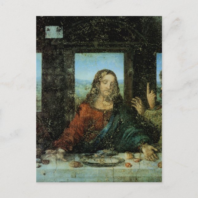 Cartão Postal Chefe de Cristo da Última Ceia (Frente)